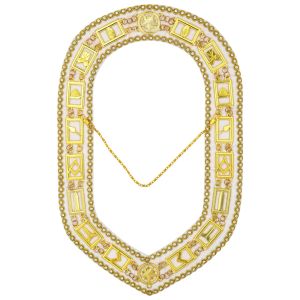 Blue Lodge Chain Collar Gold Plated With Rhinestones