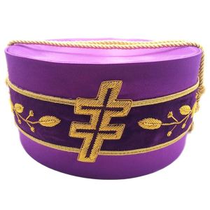 33rd Degree Purple Silk Scottish Rite Crown Cap