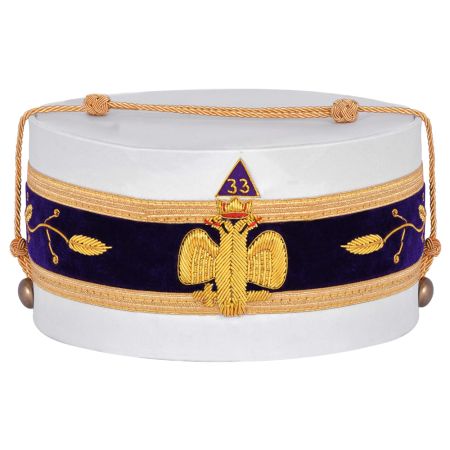 33rd Degree Scottish Rite White Crown Cap