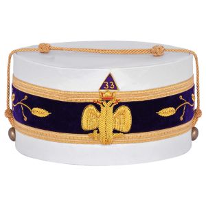 33rd Degree Scottish Rite White Crown Cap