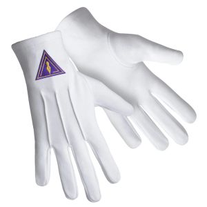 Pure Cotton With Purple Patch Council Gloves