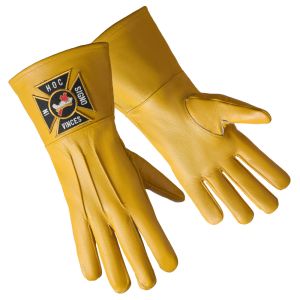 English Knights Templar Gauntlet Yellow Leather