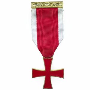 Knights Templar Breast Jewel with Red Cross