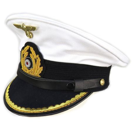 Kriegsmarine Junior Officer White Visor Cap